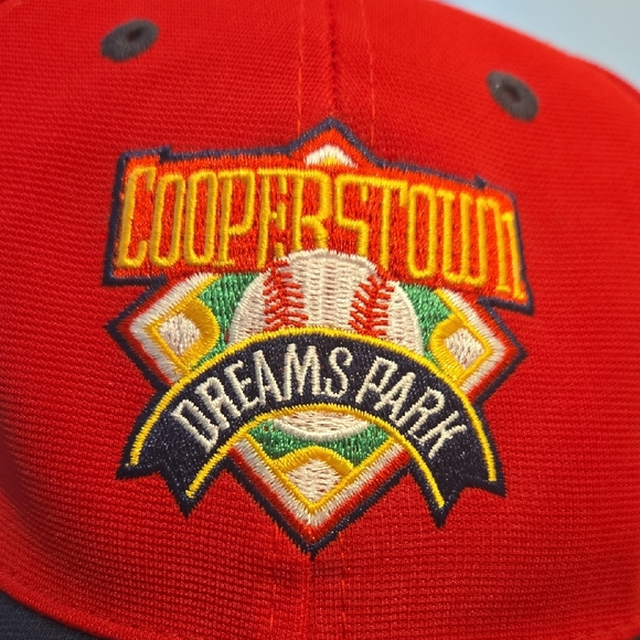 Other - Authentic Cooperstown Dreams Park Red Baseball Cap Velcro Back One Size